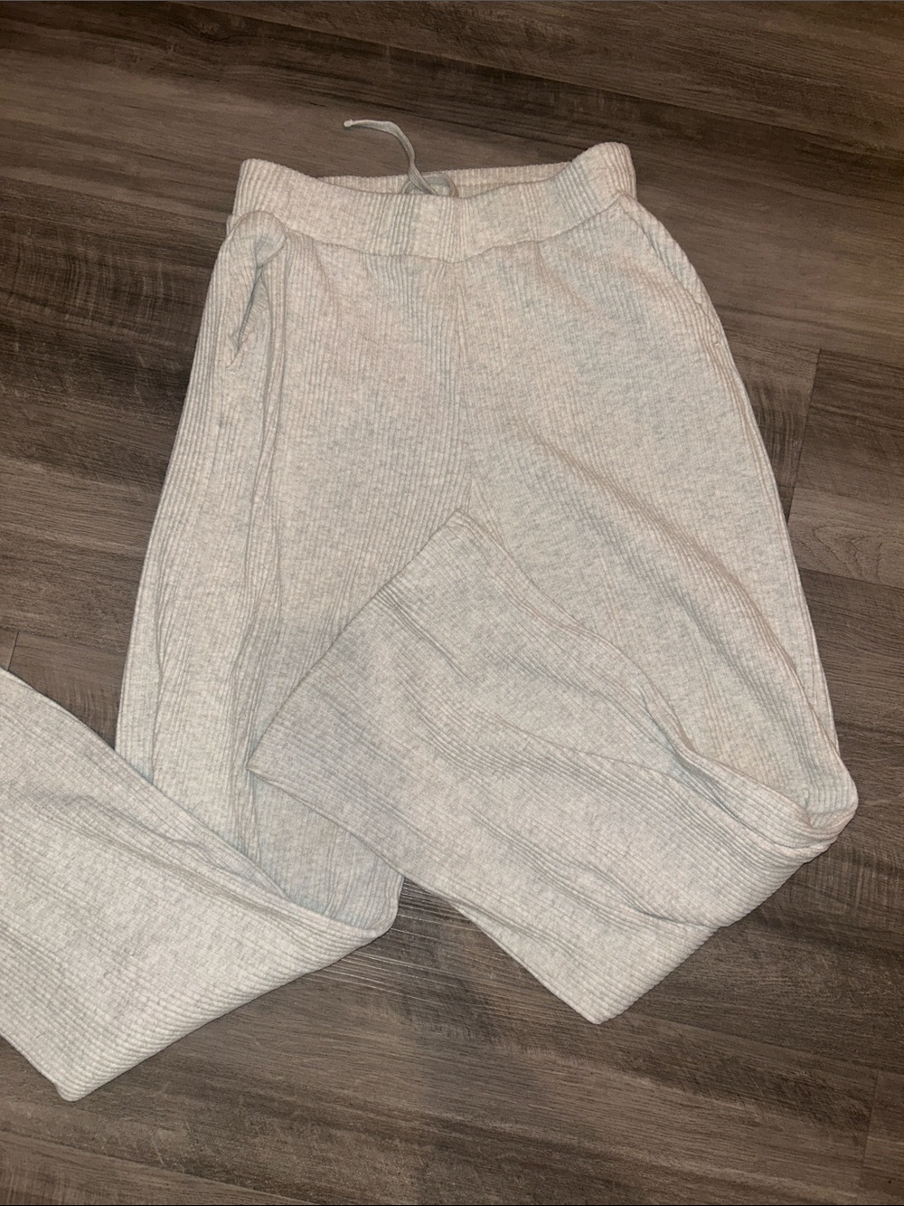 Abercrombie & Fitch Light Gray Ribbed Lounge Pant